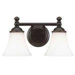 Hampton Bay AD065-W2 2-LIGHT Crawley Oil Rubbed Bronze Vanity Fixture. Fixed Price $40.49.