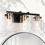 Zevni Z-G7ARJFUB-4488 20" Blk Vanity Light Straight Bar W Cylinder Glass Shade. Fixed Price $79.99.