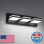 Jzekvn 3-LIGHT Led Bathroom Vanity Fixture Black Metal 6000K 16 Inch. Fixed Price $67.48.