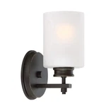 Kira Home Phoebe 8" Modern Wall Sconce With Frosted Seeded Glass Cylinder Sha.... Fixed Price $41.63.