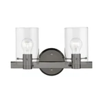 Livex Munich Light Vanity Sconce, Black Chrome/clear 17232-46. Fixed Price $199.96.