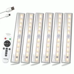 Ldopto Under Cabinet Lighting Wireless 6 Pack, Remote Control Led Dimmable Cl.... Fixed Price $102.48.