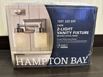 Hampton Bay NB23307 Cade 11.7 In 2-LIGHT Brushed Nickel Bathroom Vanity. Fixed Price $30.99.