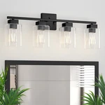 Espird 4 Light Bathroom Vanity - Matte Black Fixtures Sq.... Fixed Price $90.20.