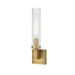 Z-lite Beau Light Wall Sconce, Rubbed Brass/clear 3031-1S-RB. Fixed Price $158.10.