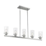 Nuvo Lighting Sommerset 5 Island Pendant, Clear, Brushed Nickel 60-7176. Fixed Price $267.20.