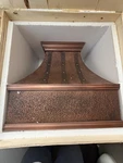 Copper Hammered Wall Mount Range Hood 30"X30. Fixed Price $1495.95.