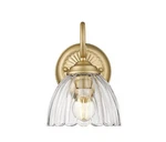 Golden Audra 1-LIGHT Wall Sconce, Champagne Bronze/clear Glass 6952-1WBCB-CLR. Fixed Price $99.99.