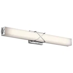 Kichler Trinsic Linear Bath 32IN Led, Chrome, Satin Etched White - 45658CHLED. Fixed Price $514.99.