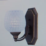 Elk Lighting 570-1B-WHT Aged Bronze And White Mosaic Glass Vanity Collection. Fixed Price $79.95.