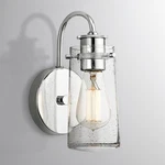 Kichler Braelyn Chrome 9" High Seedy Glass Wall Sconce. Fixed Price $107.99.