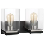 Nuvo Lighting Crossroads Vanity, Black/clear 60-7652. Fixed Price $104.98.