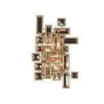 Allegri Vermeer Light 12" Wall Bracket, Gold/firenze Clear Crystal - 11191. Fixed Price $462.00.