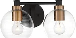 Minka Lavery 4912-653 Keyport Clear Glass Bath Vanity Wall Mount, 2-LIGHT 120.... Fixed Price $136.11.