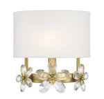 Warm Brass One Light Wall Sconce From The Dahlia Collection. Fixed Price $352.00.