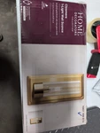Home Decorators Closmere 1-LIGHT Brushed Gold Wall Sconce Clear Glass New. Fixed Price $44.99.
