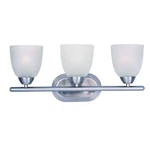 Maxim 11313FTPC Axis 21" 3-LIGHT Frosted Bath Vanity In Polished Chrome. Fixed Price $92.00.