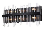 Wall Sconce Black Bathroom Vanity Crystal 6 Lighting Fixture 24". Fixed Price $443.07.