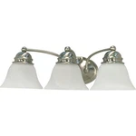 Nuvo Empire Light 21" Vanity W/ Alabaster Glass Bell Shades 60-342. Fixed Price $101.99.
