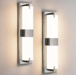 Set Of Nickel Wall Sconce Light Dimmable Led 3000K 24W Arcylic Sahde Indoor. Fixed Price $35.00.