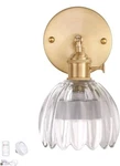Vintage Wall Sconces With Transparent Tulip Glass Lampshade 180 Degree Adjust.... Fixed Price $38.49.
