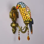 Tiffany Stained Glass Wall Sconce Deco Lighting Parrot Shade Mounted Lamp. Fixed Price $89.90.