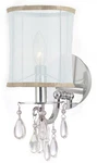 Crystorama 5621-CH Hampton 1-LIGHT Wall Sconce In Polished Chrome. Fixed Price $148.00.