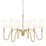 Z-lite 4505-6 Jisele Light 42"W Chandelier Brass. Fixed Price $670.00.