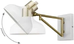 Globe Electric Berkeley 1-LIGHT Plug-in Or Hardwire Swing Arm Wall Sconce, White. Fixed Price $47.49.