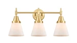 Innovations Lighting 447-3W-11-25 Cone Vanity 25"W Satin Gold /. Fixed Price $371.80.