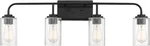 Designers Fountain 4-LIGHTS Logan Vanity Fixture 32" Wall Sconce Black. Fixed Price $154.00.