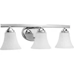 Progress Lighting Adorn 3-LIGHT Polished Chrome Etched Glass Bath Vanity. Fixed Price $27.99.