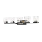 Z-lite Bleeker Street Light Vanity, Matte Black/brushed Nickel 475-5V-MB-BN. Fixed Price $368.00.