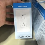 Lutron SCRS-15-TR-MN Satin Tamper Resistant Duplex Outlet Midnight 15A 125V. Fixed Price $18.99.
