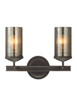 Sea Gull Sfera Two Light Wall/bath In Autumn Bronze W/ Mercury Glass. Fixed Price $54.78.