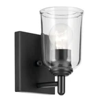 Kichler Shailene 1 Light Bell 8.25" Wall Sconce, Black/clear - 45572BKCLR. Fixed Price $77.97.