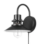 Globe Electric 1-LIGHT Matte Black Plug-in Or Hardwire Wall Sconce. Fixed Price $18.99.