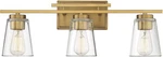 Savoy Essentials 8-1020-3-322 Calhoun 3-BATHROOM Vanity Light In Warm Brass. Fixed Price $153.00.