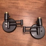 (2) 1 Pair Jh Lighting Like W-423 Htf Round Sconce Swing Arm Wall Lights Orb. Fixed Price $495.00.