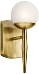 Kichler Jasper 11 1/2" High Natural Brass Wall Sconce. Fixed Price $169.99.