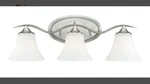 Vaxcel Cordoba Vanity 3-LIGHT Bathroom Fixture W0096 Satin Nickel Etched Glass. Fixed Price $59.90.