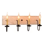 Irvin's Tinware 4 Arm Wood Vanity Light - Primitive Americana Color Choices. Fixed Price $329.95.