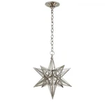 Visual Comfort CHC5211BSL Am Moravian Medium Star Pendant Burnished Silver Leaf. Fixed Price $1149.99.