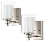 2 Pack Bath Vanity Fixtures 1-LIGHT, Indoor Brushed Nickel Wall W.... Fixed Price $74.10.