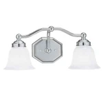 Norwell Trevi 2-LIGHT Chrome With Opal Glass Shade Wall Sconce 8319-CH-DO. Fixed Price $49.09.