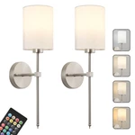 Battery Operated Wall Sconces Set Of Two,wireless Rechargeable Light Wit.... Fixed Price $72.02.