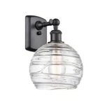Innovations Deco Swirl 1-LT Sconce, M Black/clear 516-1W-BK-G1213-8. Fixed Price $181.28.