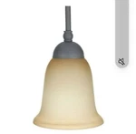 Commercial ELECTRIC-1-LIGHT Rustic Iron Mini Pendant With Antique Ivory Glass. Fixed Price $19.95.