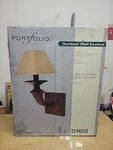 Portfolio Outdoor Wall Sconce Twin Pack Mahogany Finish. Fixed Price $27.00.