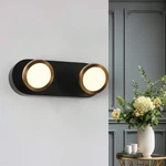 Zevni 11.8 In. 2-LIGHT Black Led Bathroom Vanity Light, Brass Gold Sconce. Fixed Price $29.95.